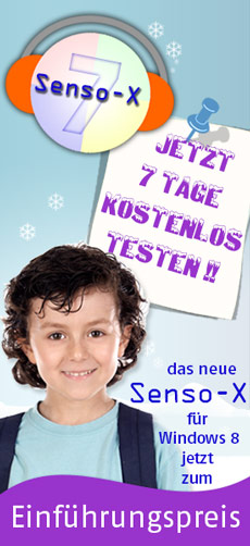 das neue Senso-X7 f&uuml;r Windows 8 jetzt 7 Tage kostenlos testen! Nur f&uuml;r kurze Zeit gibt es das neue Senso-X zum Einf&uuml;hrungspreis
